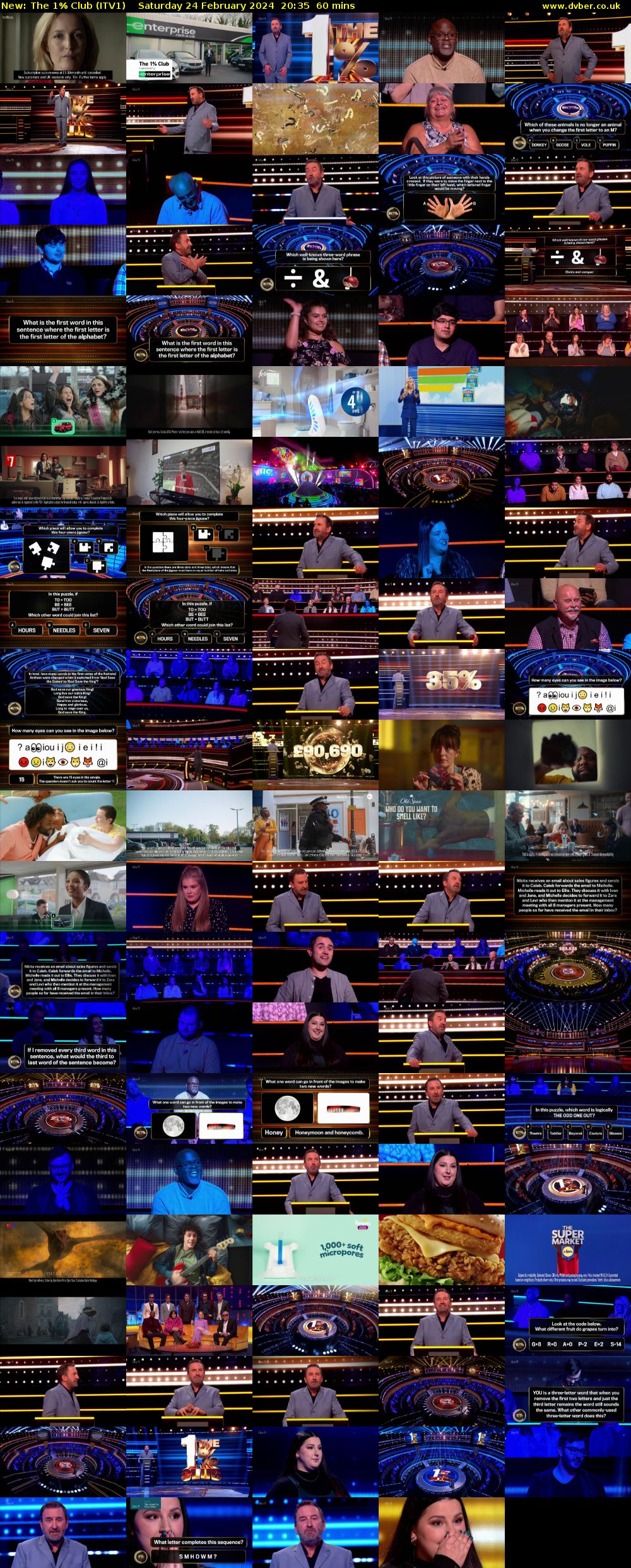 The 1% Club (ITV1) Saturday 24 February 2024 20:35 - 21:35