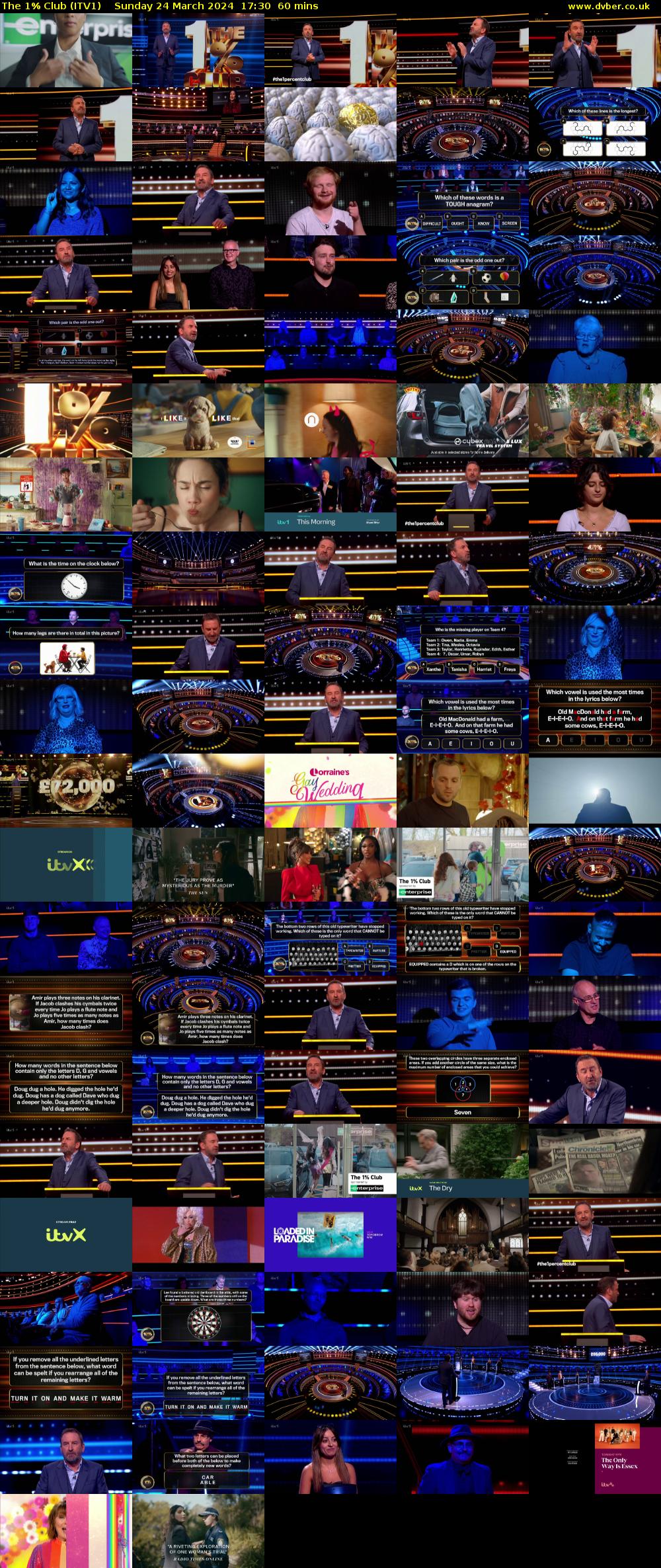 The 1% Club (ITV1) Sunday 24 March 2024 17:30 - 18:30