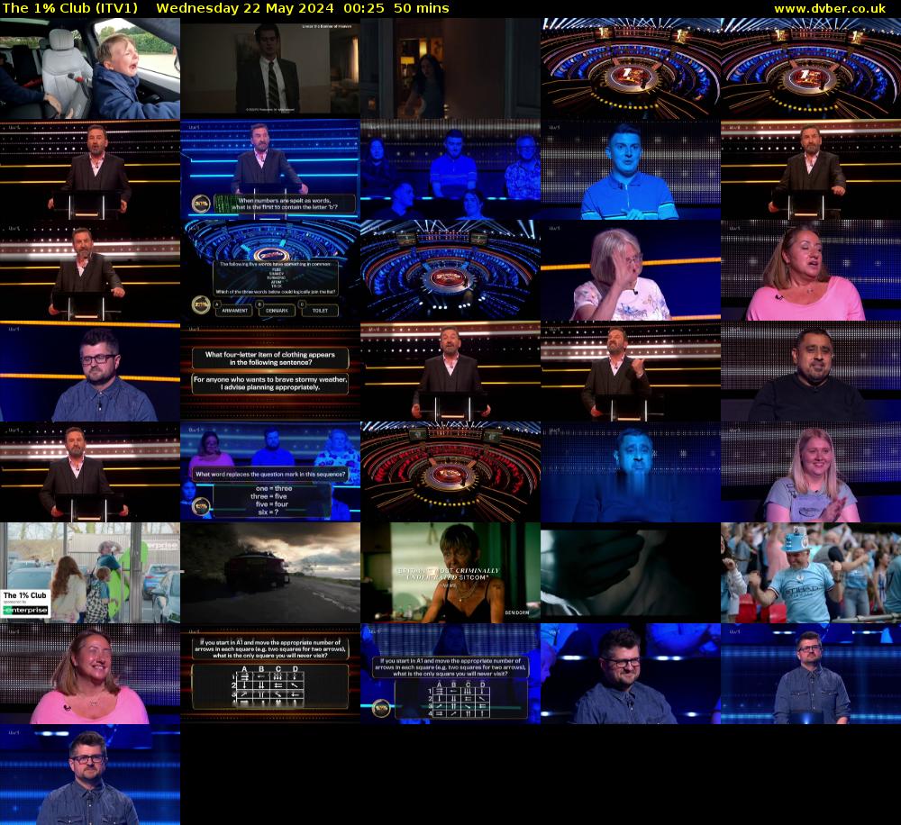 The 1% Club (ITV1) Wednesday 22 May 2024 00:25 - 01:15