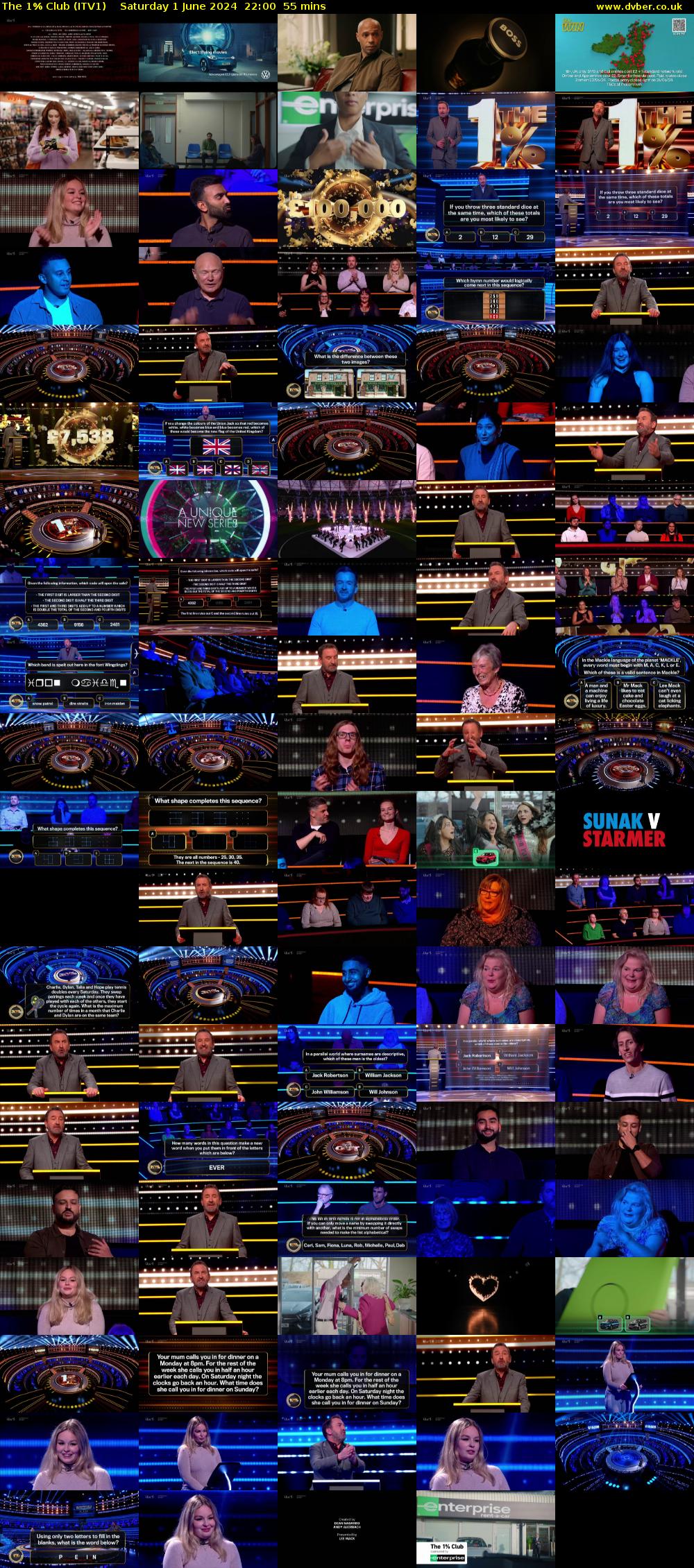 The 1% Club (ITV1) Saturday 1 June 2024 22:00 - 22:55