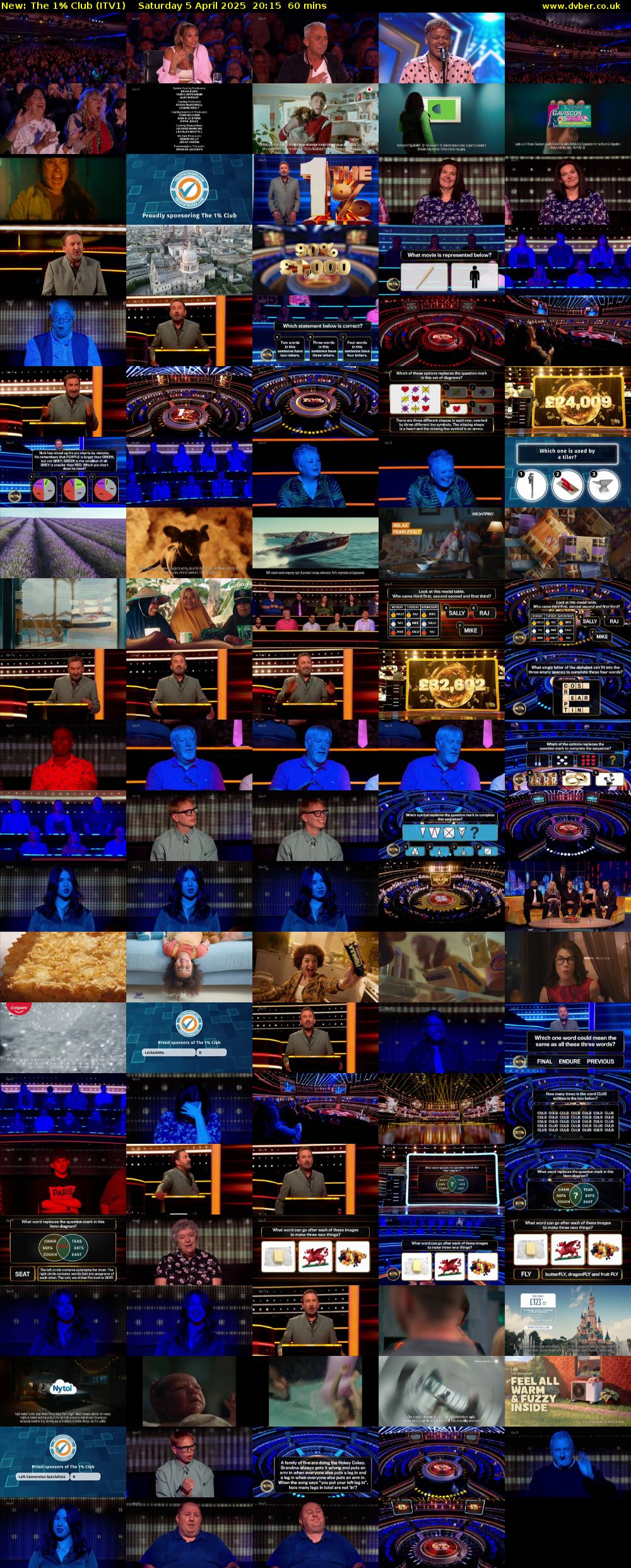The 1% Club (ITV1) Saturday 5 April 2025 20:15 - 21:15