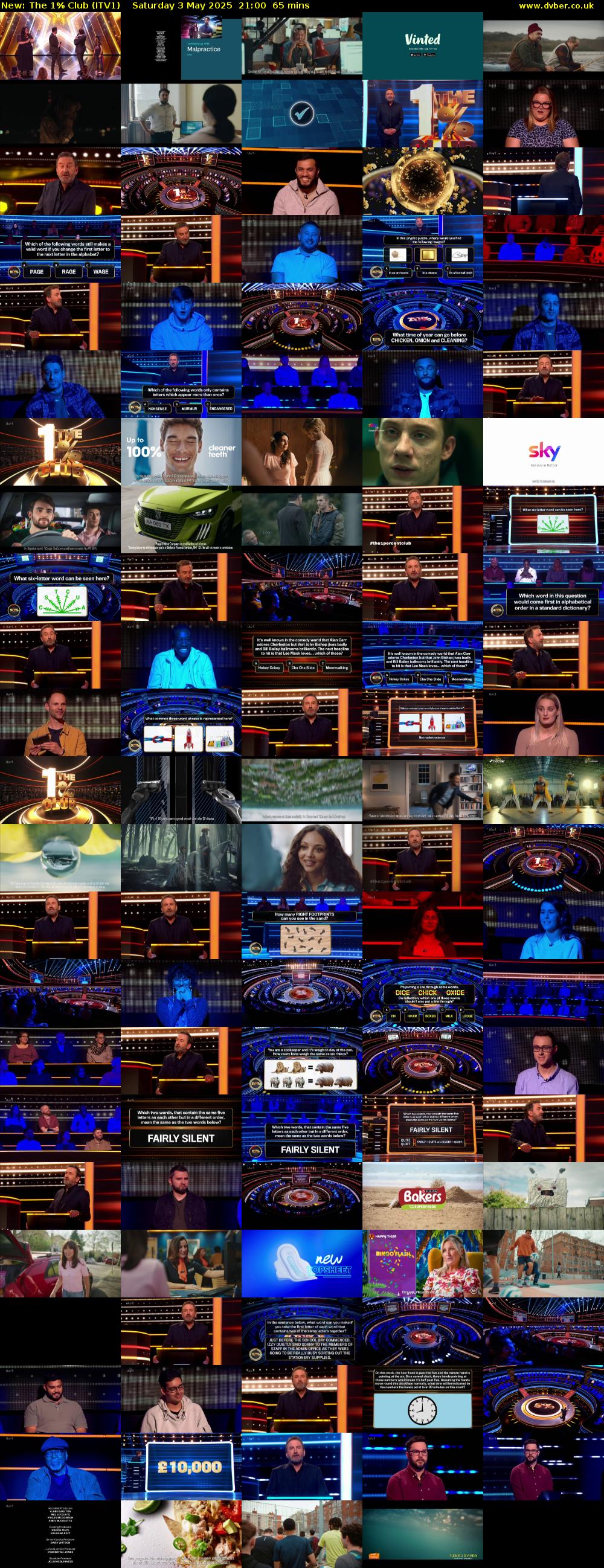 The 1% Club (ITV1) Saturday 3 May 2025 21:00 - 22:05