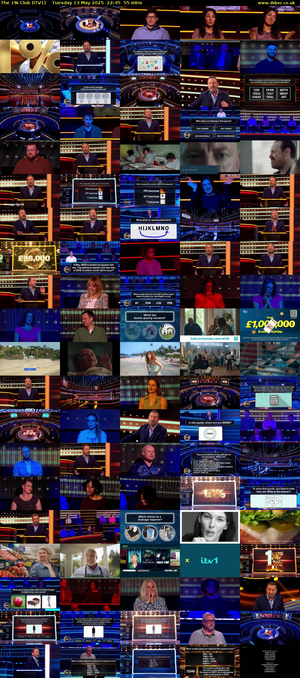 The 1% Club (ITV1) Tuesday 13 May 2025 22:45 - 23:40