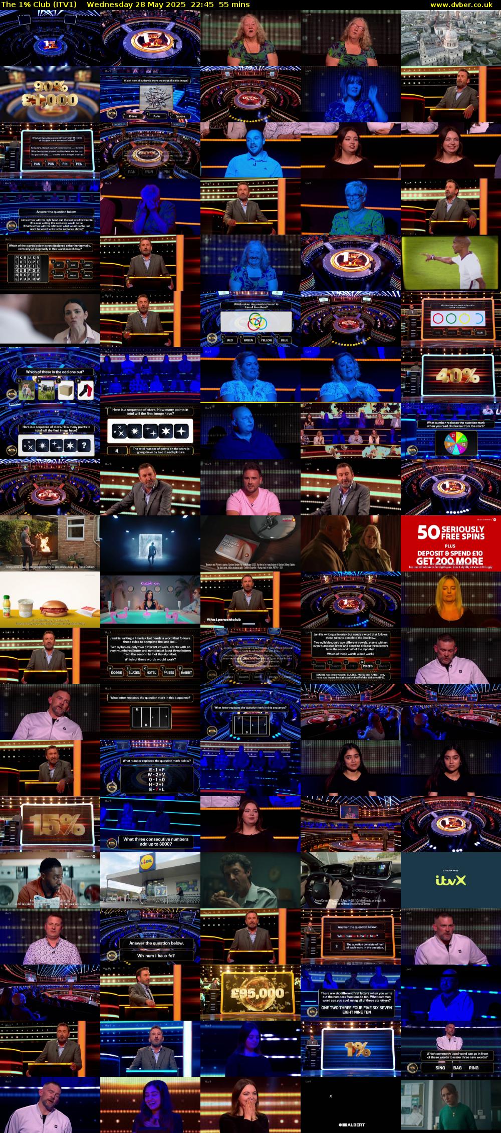 The 1% Club (ITV1) Wednesday 28 May 2025 22:45 - 23:40