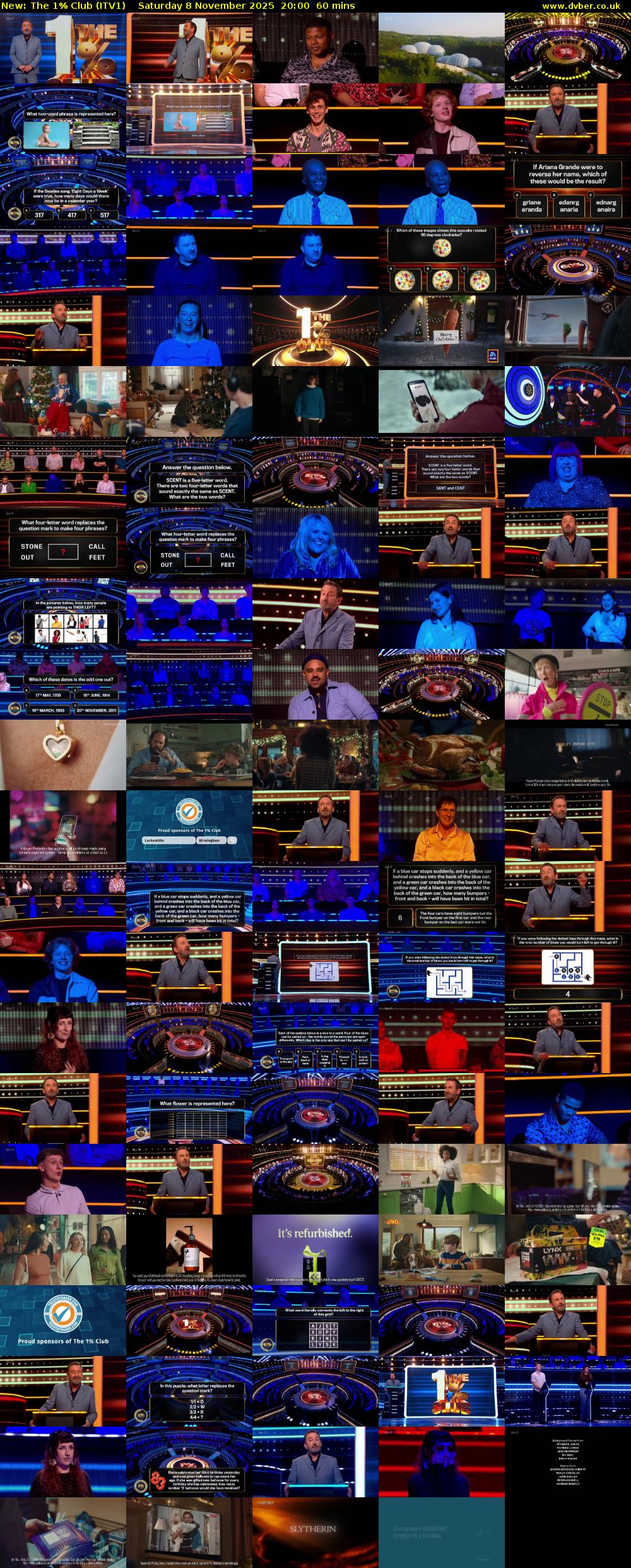 The 1% Club (ITV1) Saturday 8 November 2025 20:00 - 21:00