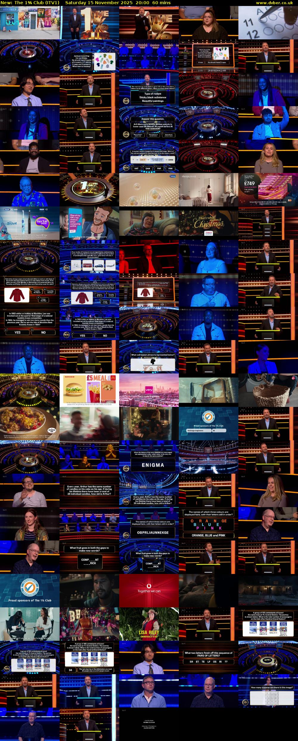 The 1% Club (ITV1) Saturday 15 November 2025 20:00 - 21:00