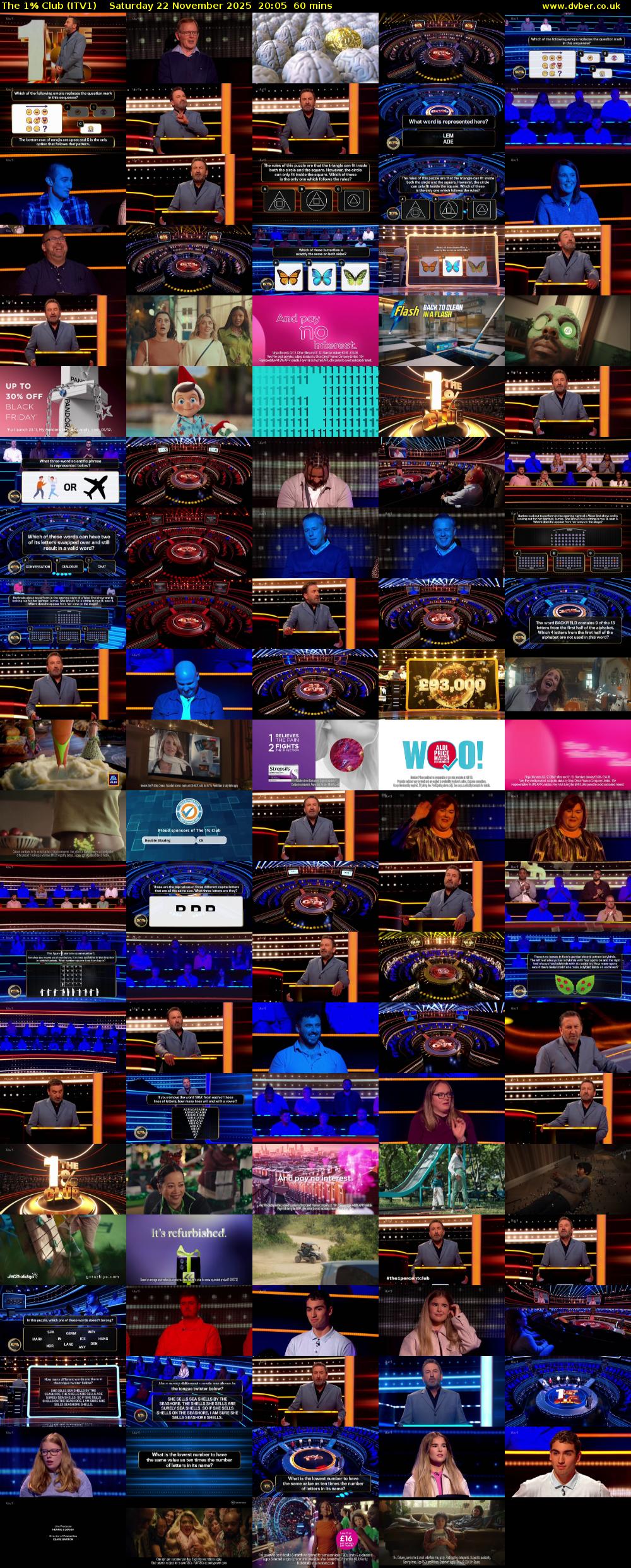 The 1% Club (ITV1) Saturday 22 November 2025 20:05 - 21:05