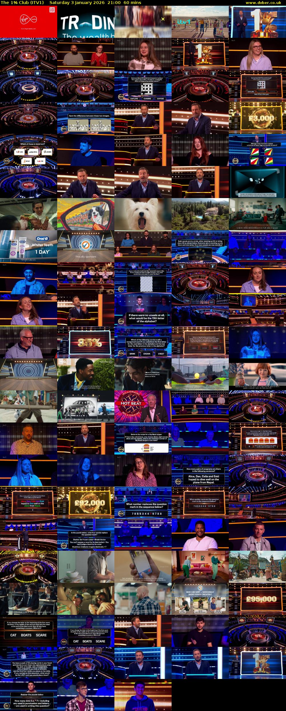 The 1% Club (ITV1) Saturday 3 January 2026 21:00 - 22:00