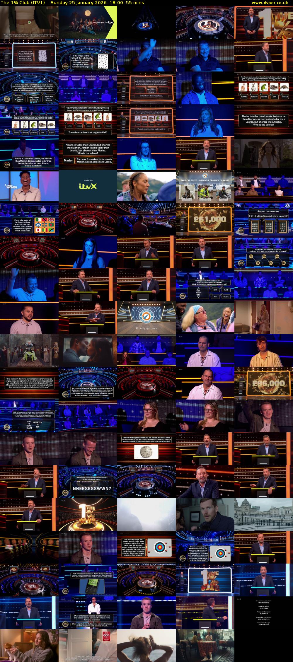 The 1% Club (ITV1) Sunday 25 January 2026 18:00 - 18:55