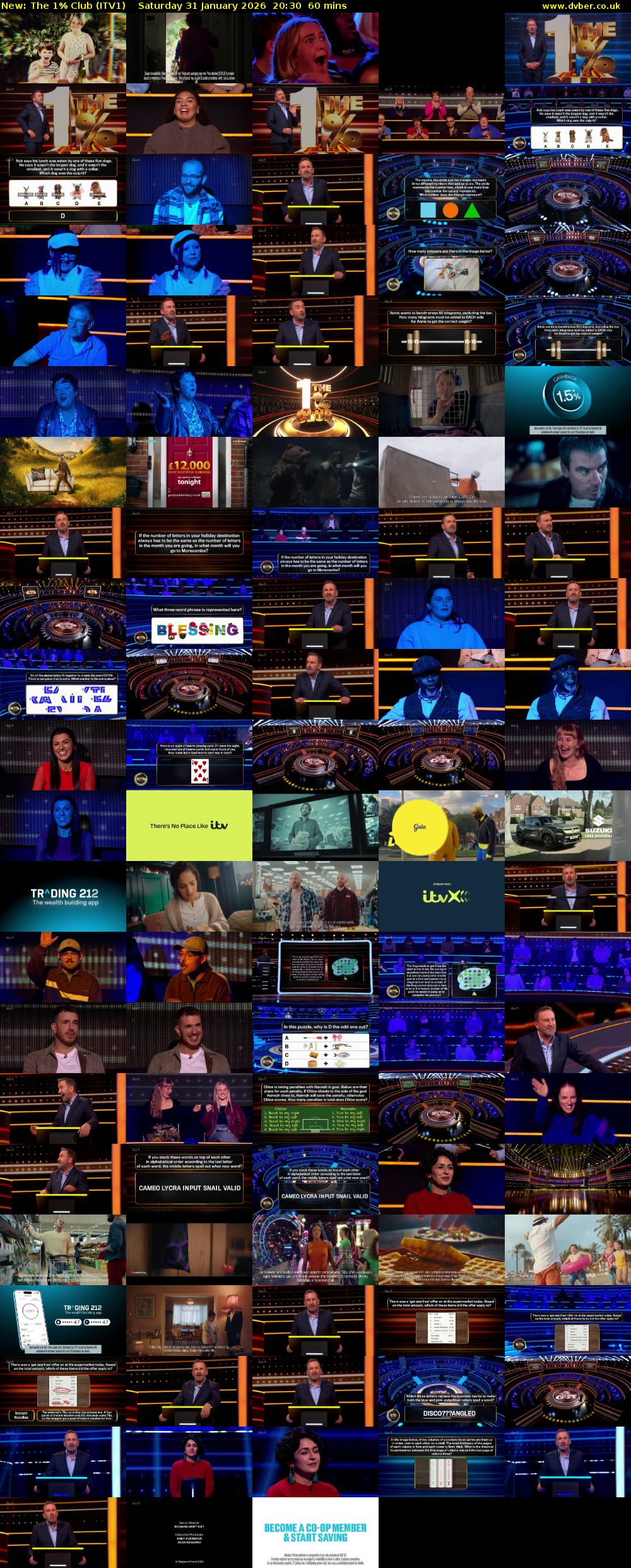 The 1% Club (ITV1) Saturday 31 January 2026 20:30 - 21:30