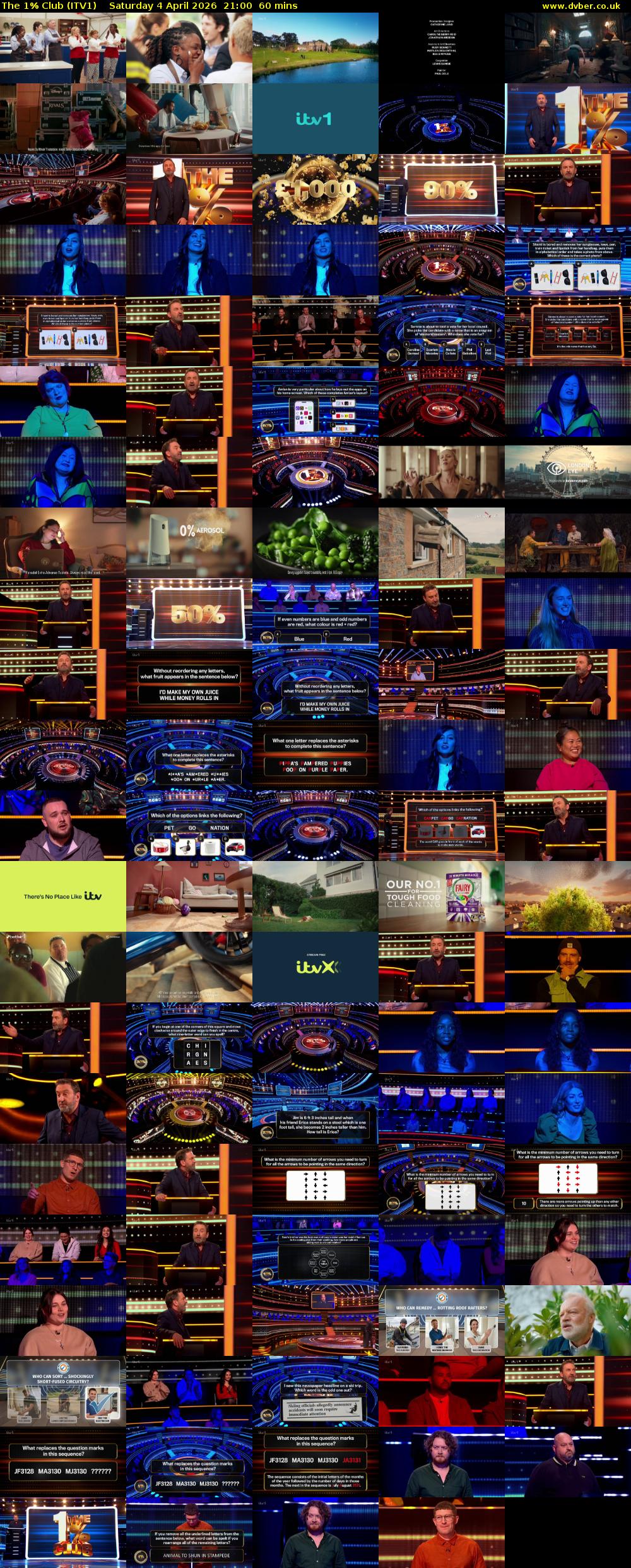 The 1% Club (ITV1) Saturday 4 April 2026 21:00 - 22:00