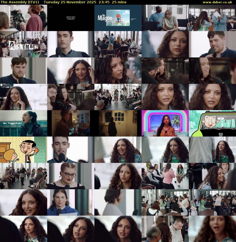 The Assembly (ITV1) Tuesday 25 November 2025 23:45 - 00:10