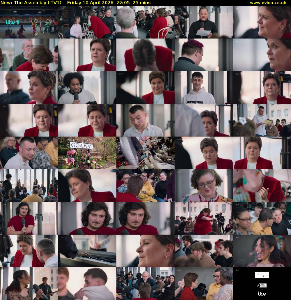 The Assembly (ITV1) Friday 10 April 2026 22:05 - 22:30