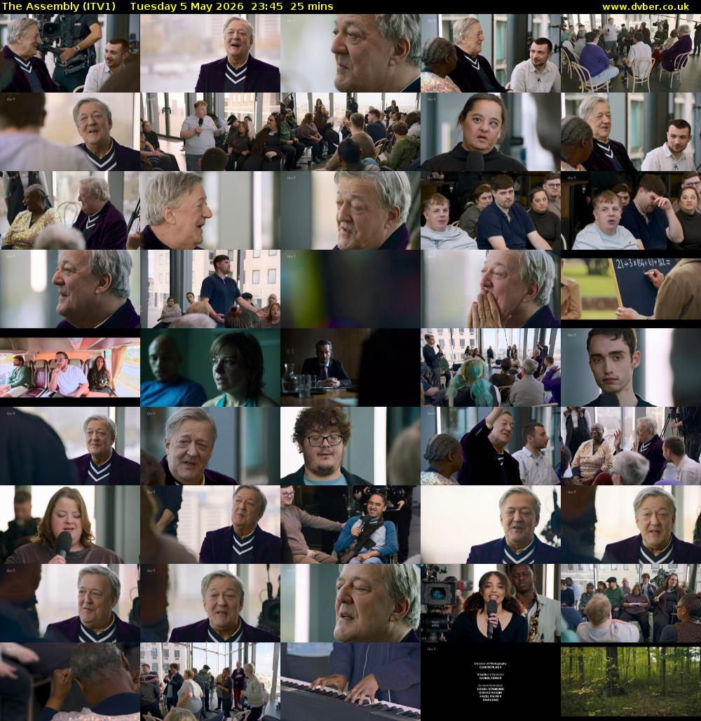 The Assembly (ITV1) Tuesday 5 May 2026 23:45 - 00:10