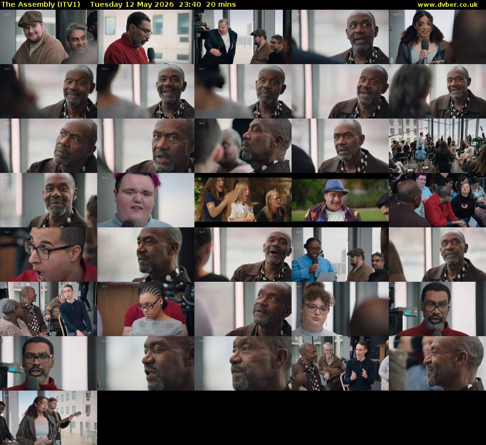The Assembly (ITV1) Tuesday 12 May 2026 23:40 - 00:00