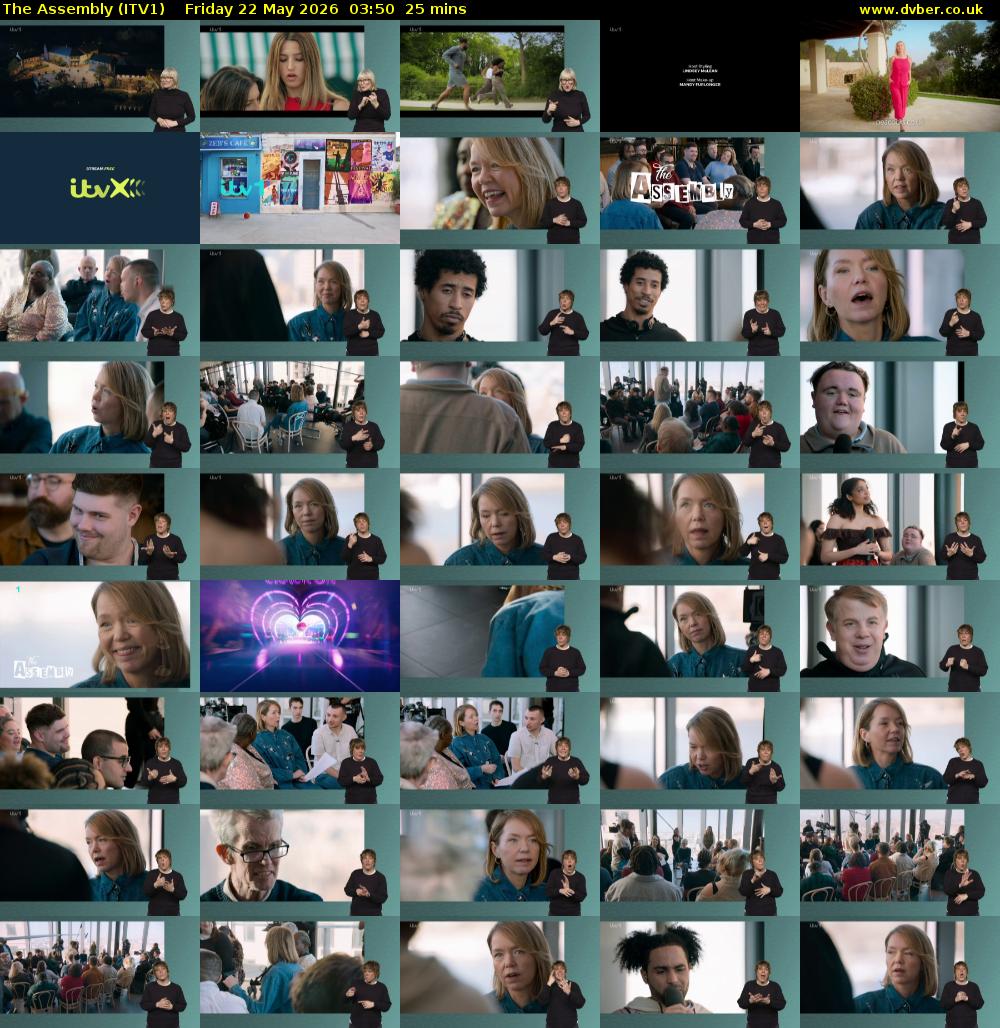 The Assembly (ITV1) Friday 22 May 2026 03:50 - 04:15