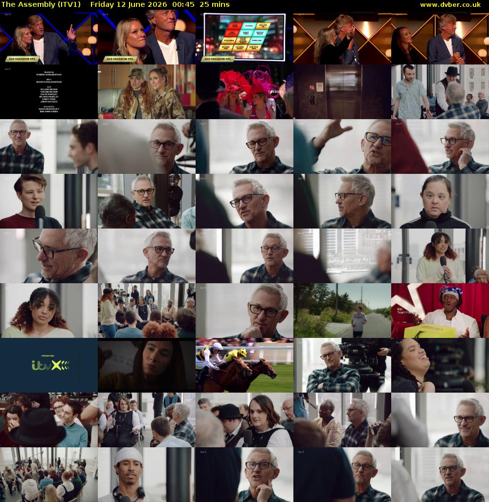 The Assembly (ITV1) Friday 12 June 2026 00:45 - 01:10