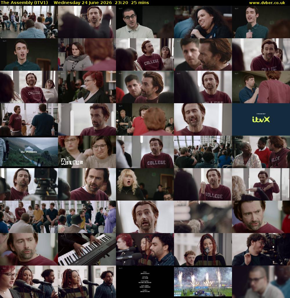 The Assembly (ITV1) Wednesday 24 June 2026 23:20 - 23:45