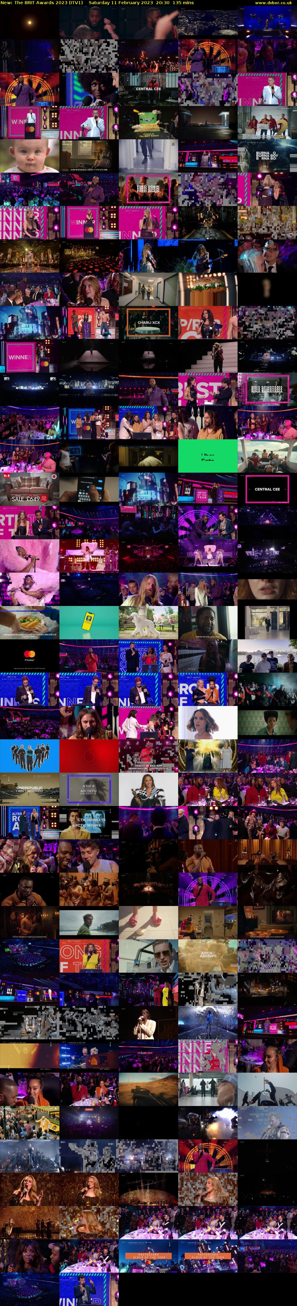 The BRIT Awards 2023 (ITV1) Saturday 11 February 2023 20:30 - 22:45