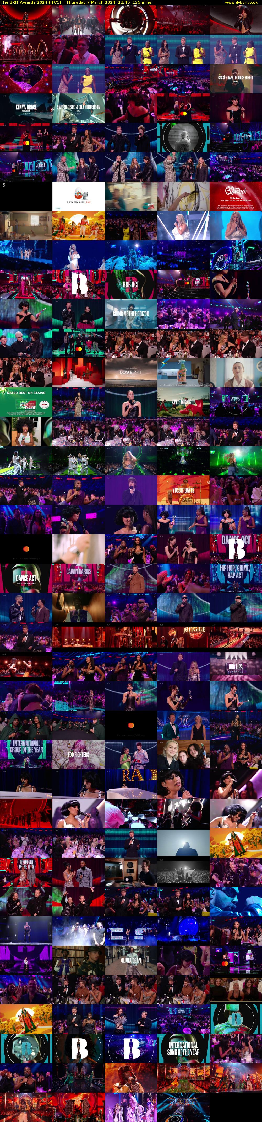 The BRIT Awards 2024 (ITV1) Thursday 7 March 2024 22:45 - 00:50
