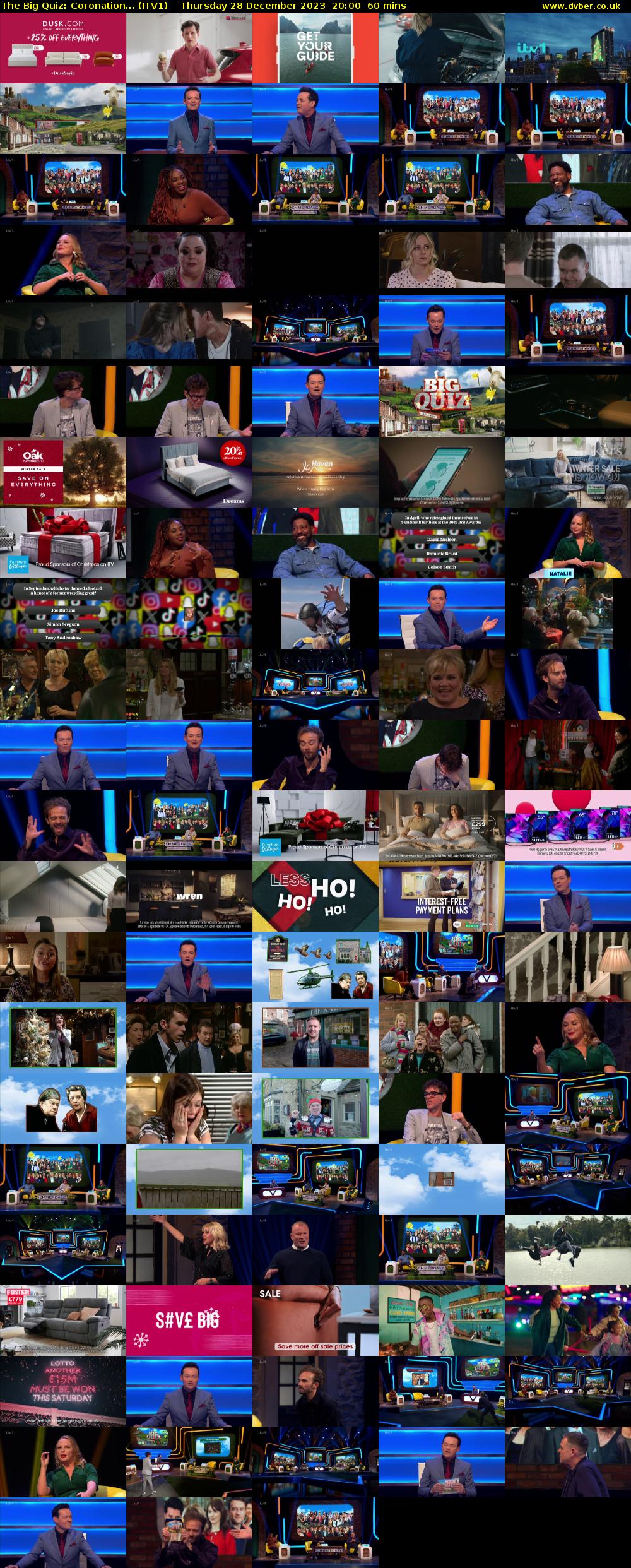 The Big Quiz: Coronation... (ITV1) Thursday 28 December 2023 20:00 - 21:00