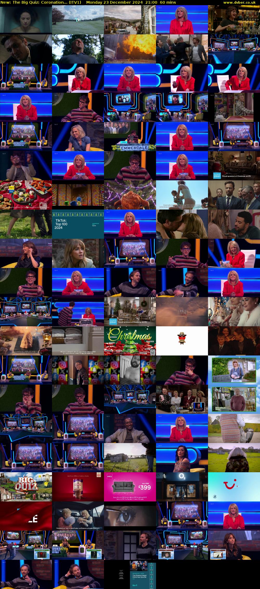The Big Quiz: Coronation... (ITV1) Monday 23 December 2024 21:00 - 22:00