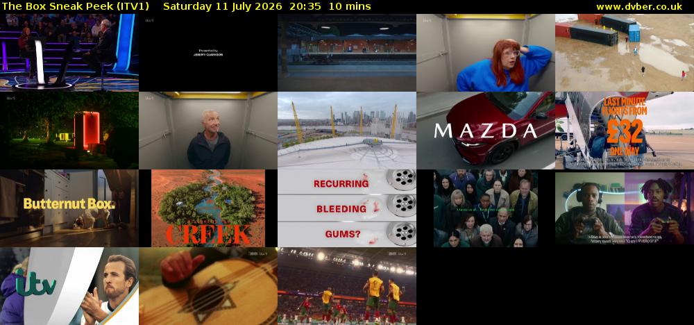 The Box Sneak Peek (ITV1) Saturday 11 July 2026 20:35 - 20:45