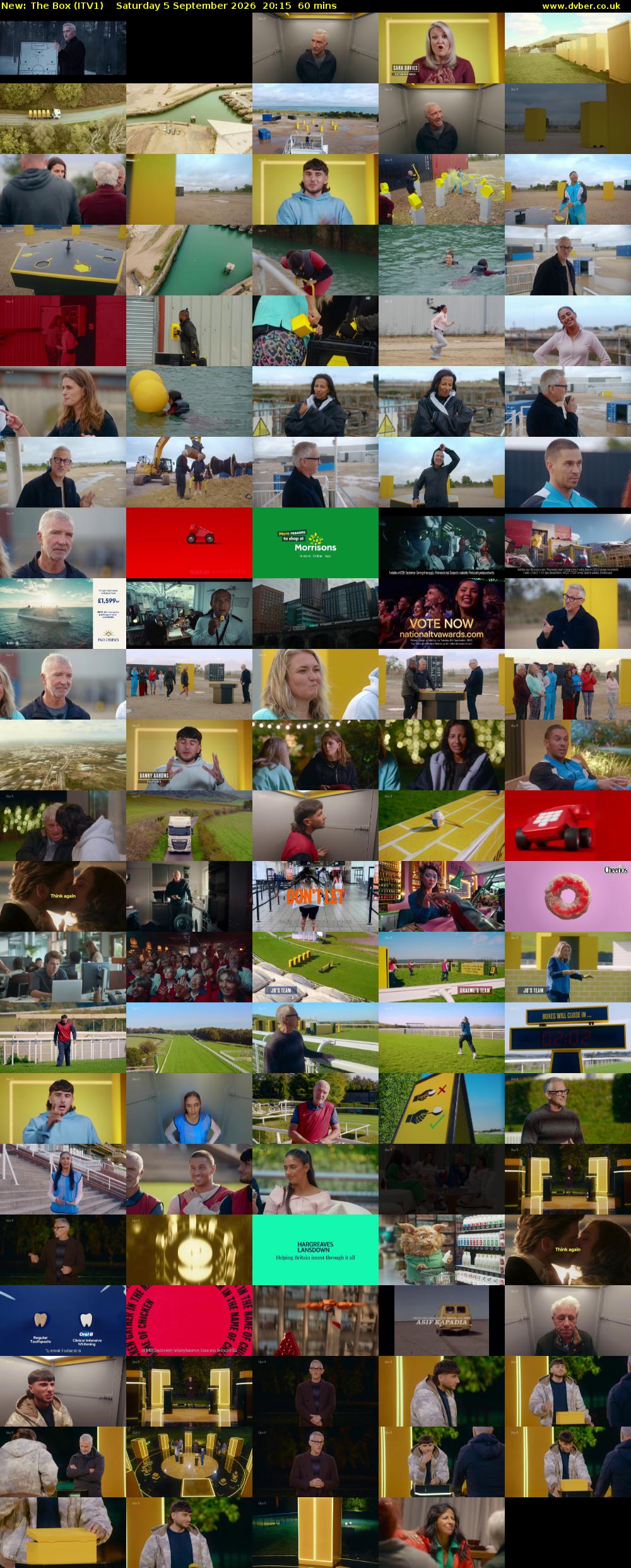 The Box (ITV1) Saturday 5 September 2026 20:15 - 21:15