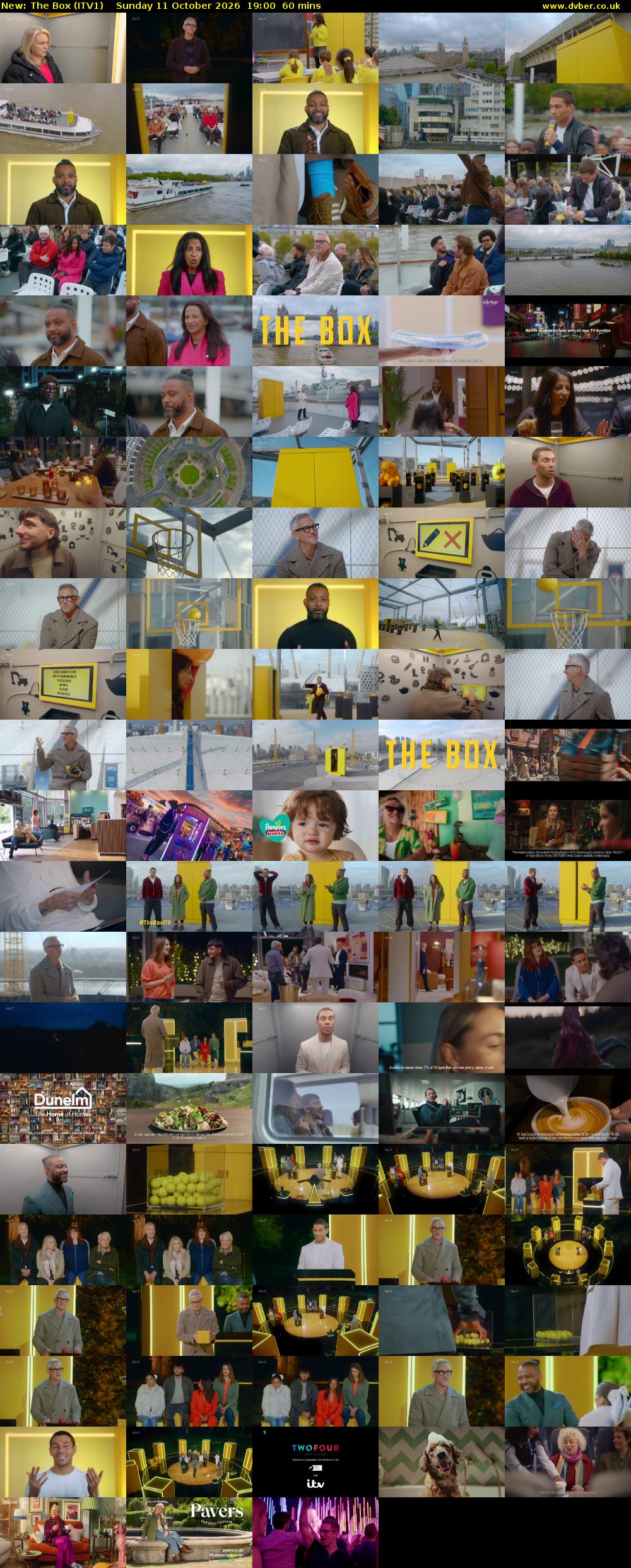 The Box (ITV1) Sunday 11 October 2026 19:00 - 20:00