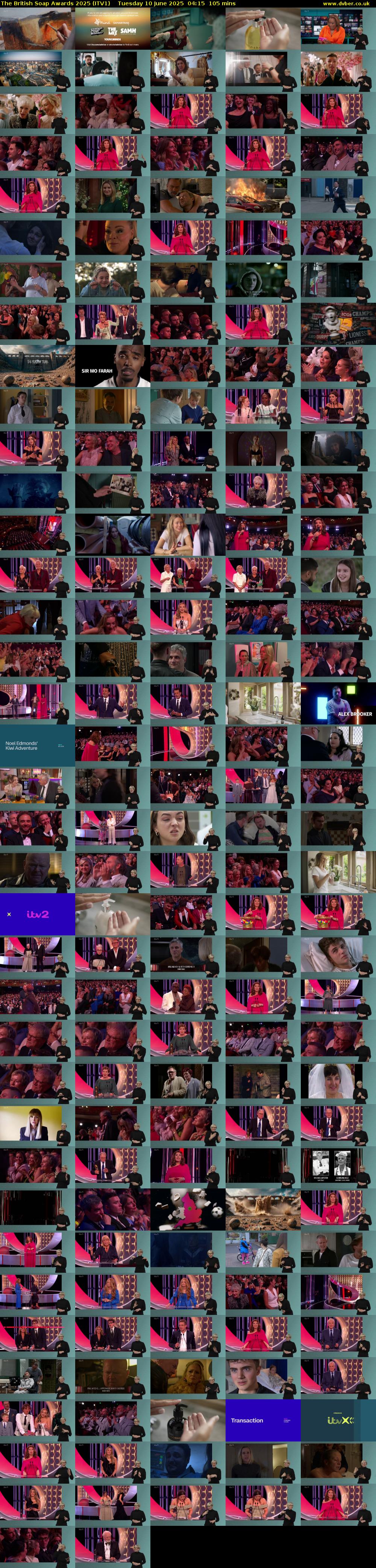 The British Soap Awards 2025 (ITV1) Tuesday 10 June 2025 04:15 - 06:00
