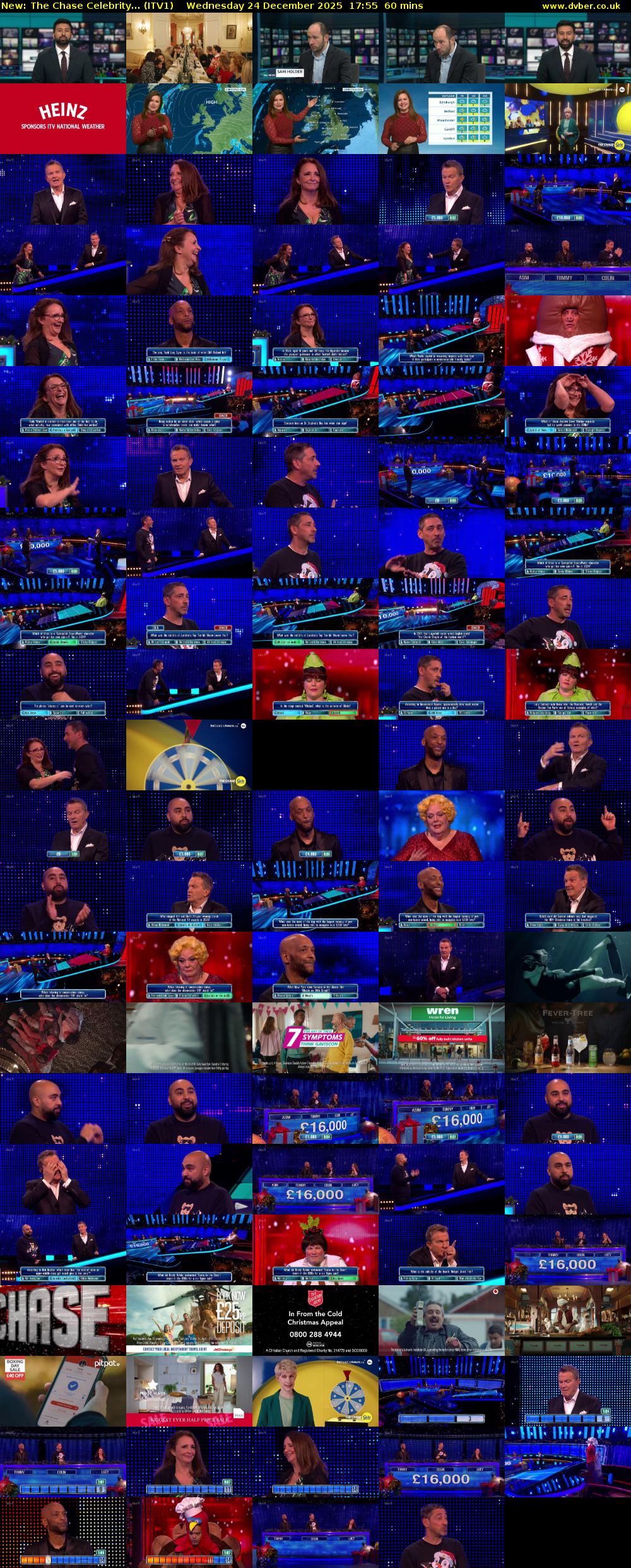 The Chase Celebrity... (ITV1) Wednesday 24 December 2025 17:55 - 18:55