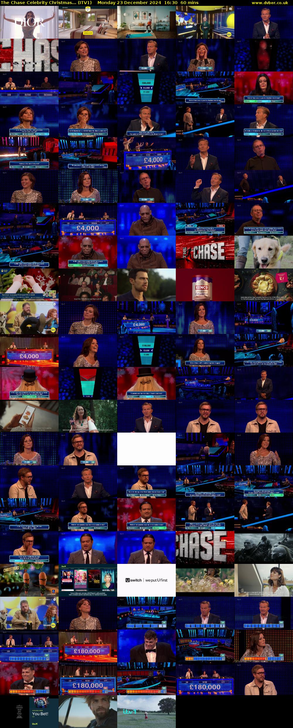 The Chase Celebrity Christmas... (ITV1) Monday 23 December 2024 16:30 - 17:30