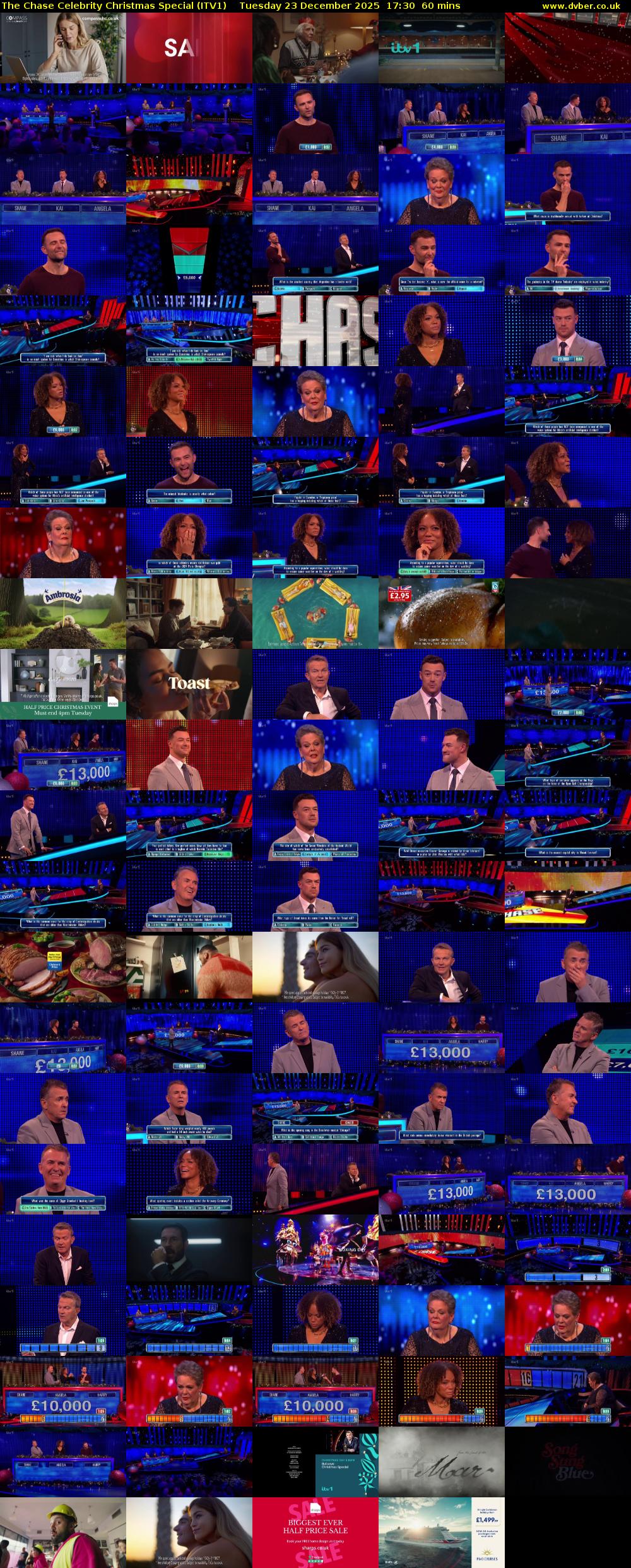 The Chase Celebrity Christmas Special (ITV1) Tuesday 23 December 2025 17:30 - 18:30
