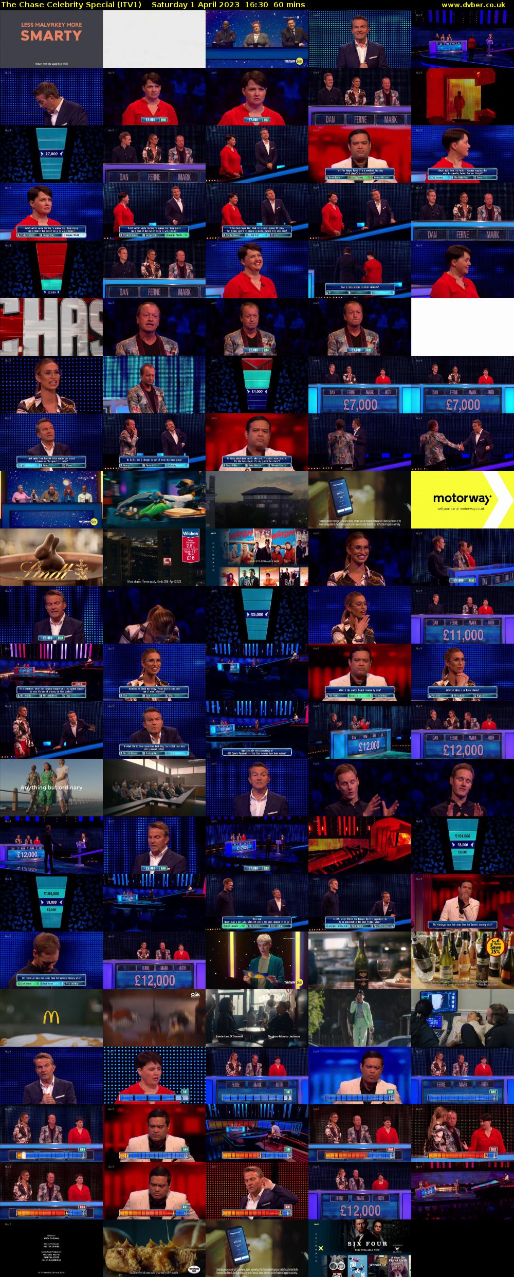 The Chase Celebrity Special (ITV1) Saturday 1 April 2023 16:30 - 17:30