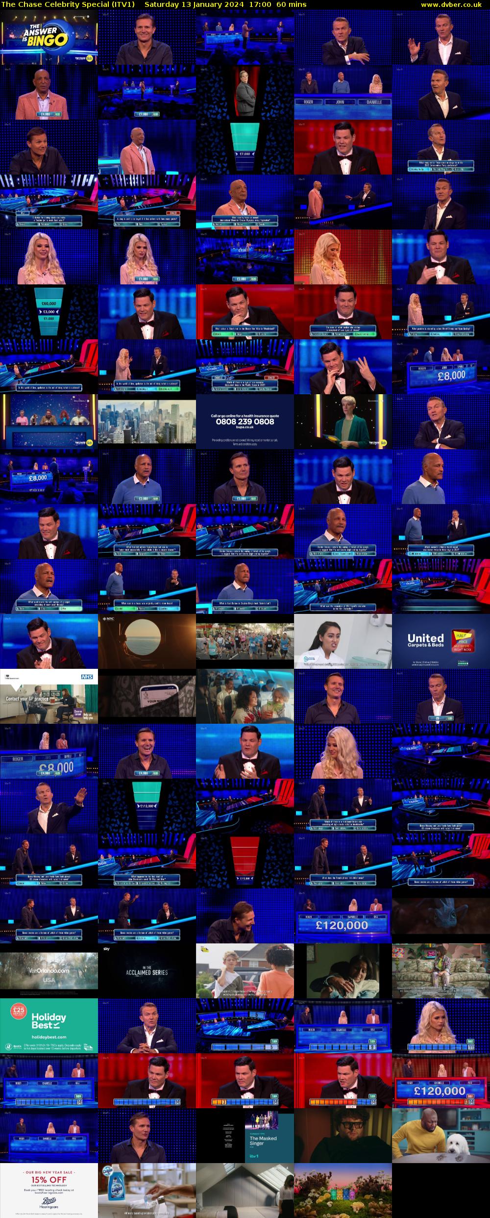 The Chase Celebrity Special (ITV1) Saturday 13 January 2024 17:00 - 18:00