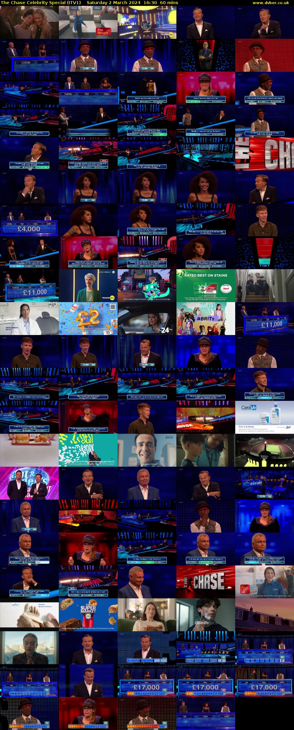 The Chase Celebrity Special (ITV1) Saturday 2 March 2024 16:30 - 17:30