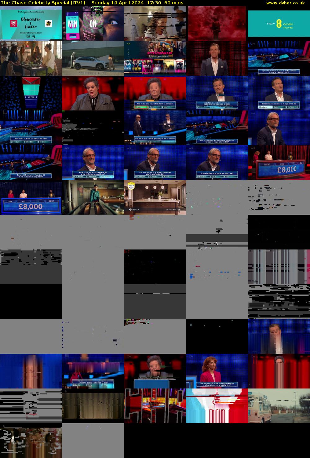 The Chase Celebrity Special (ITV1) Sunday 14 April 2024 17:30 - 18:30