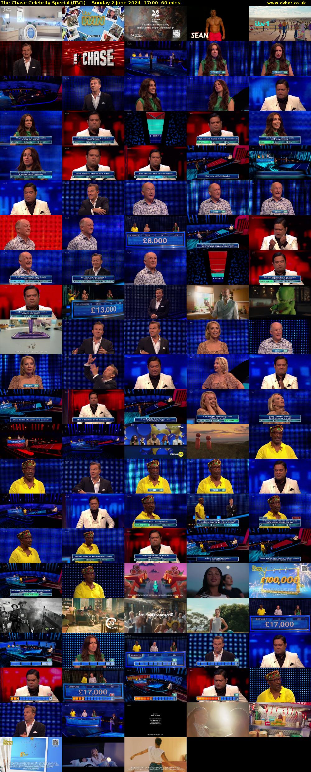 The Chase Celebrity Special (ITV1) Sunday 2 June 2024 17:00 - 18:00