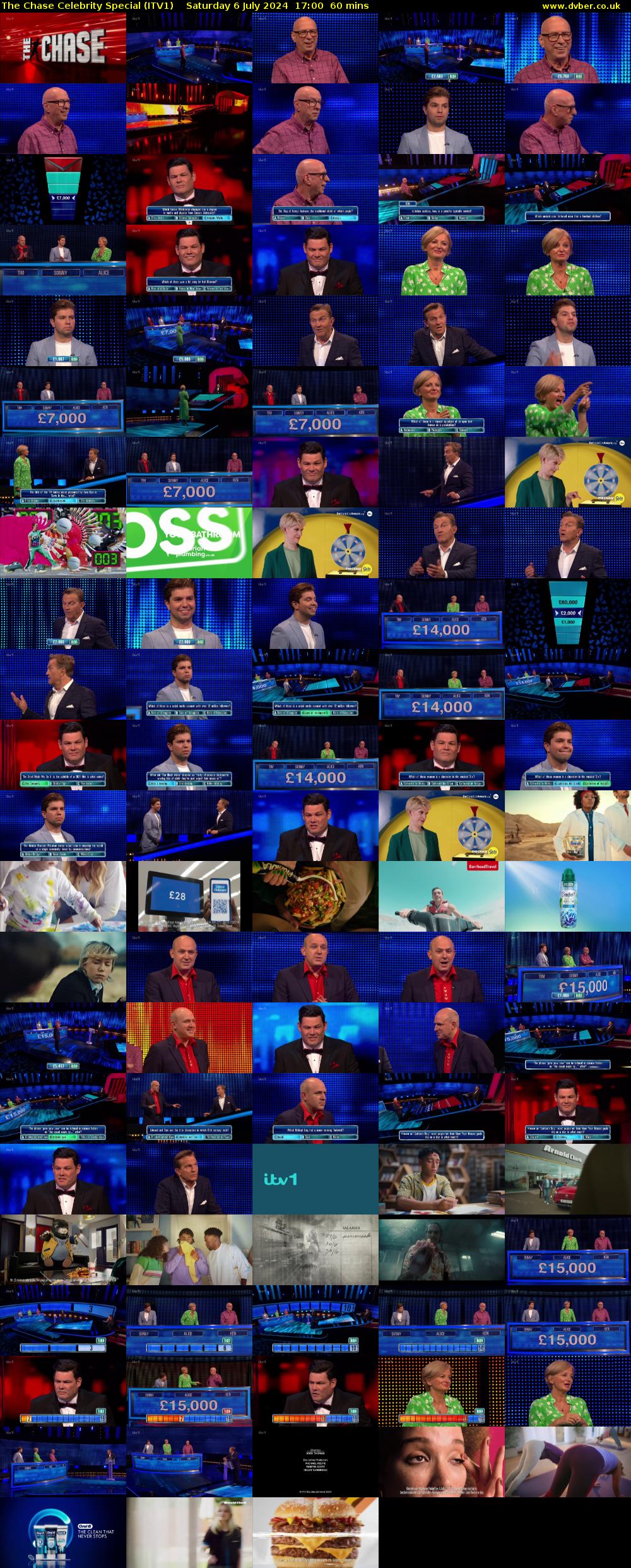 The Chase Celebrity Special (ITV1) Saturday 6 July 2024 17:00 - 18:00