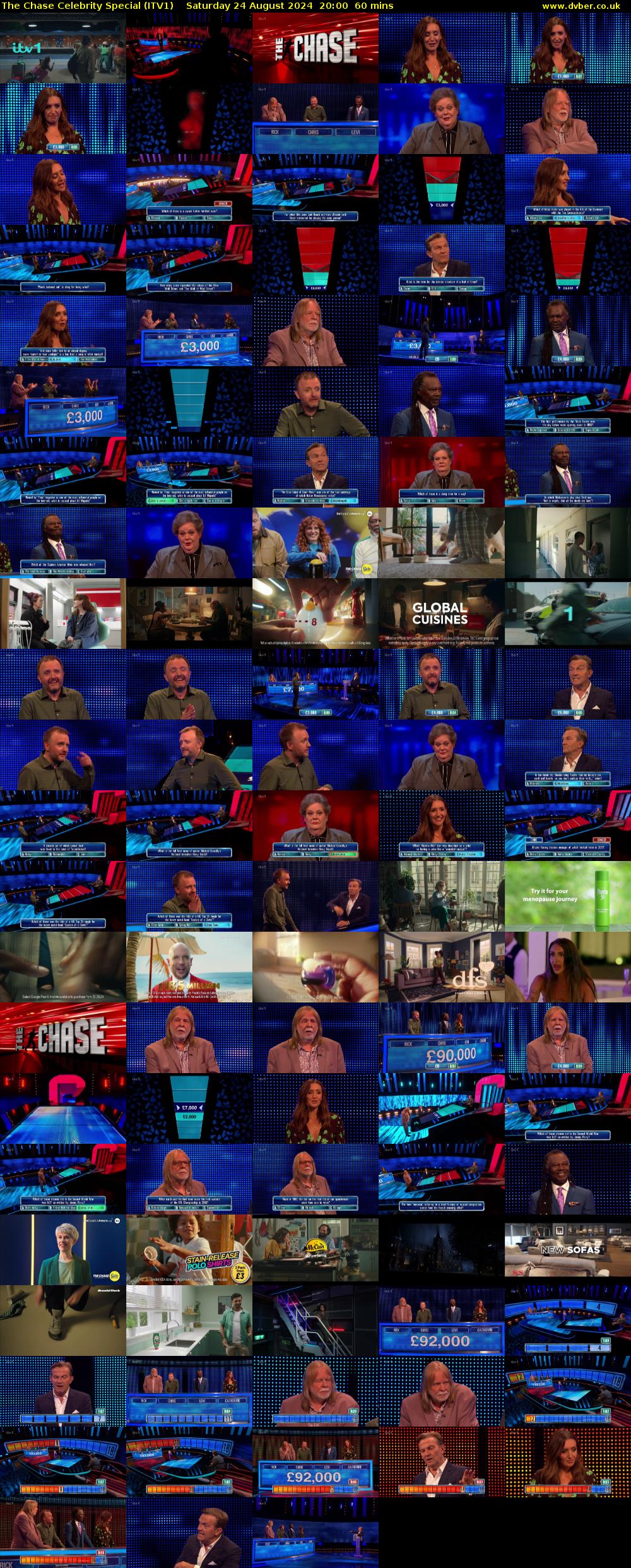 The Chase Celebrity Special (ITV1) Saturday 24 August 2024 20:00 - 21:00