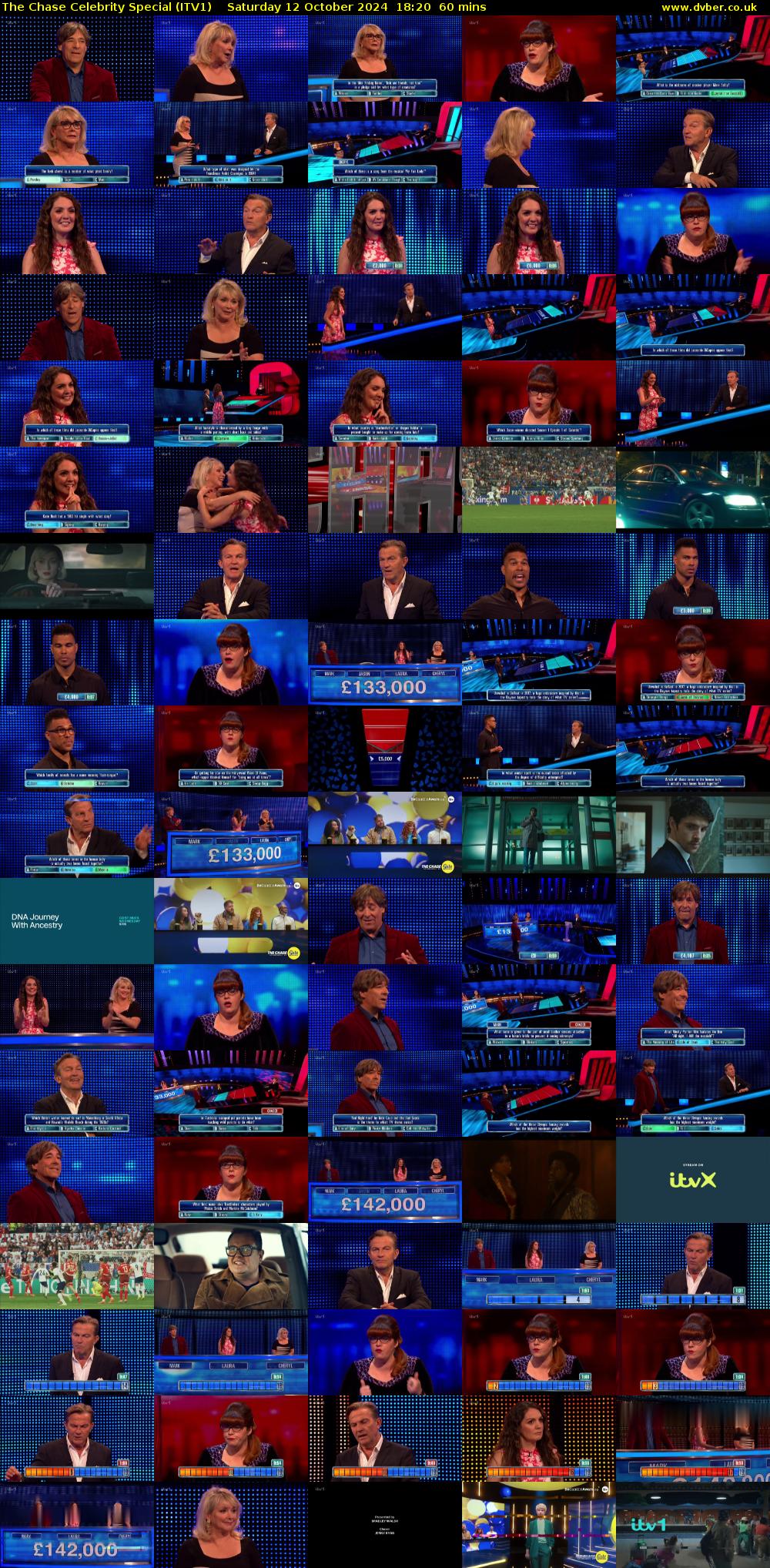The Chase Celebrity Special (ITV1) Saturday 12 October 2024 18:20 - 19:20