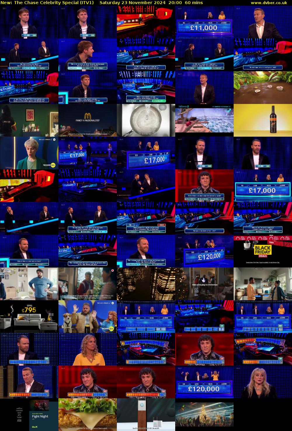 The Chase Celebrity Special (ITV1) Saturday 23 November 2024 20:00 - 21:00