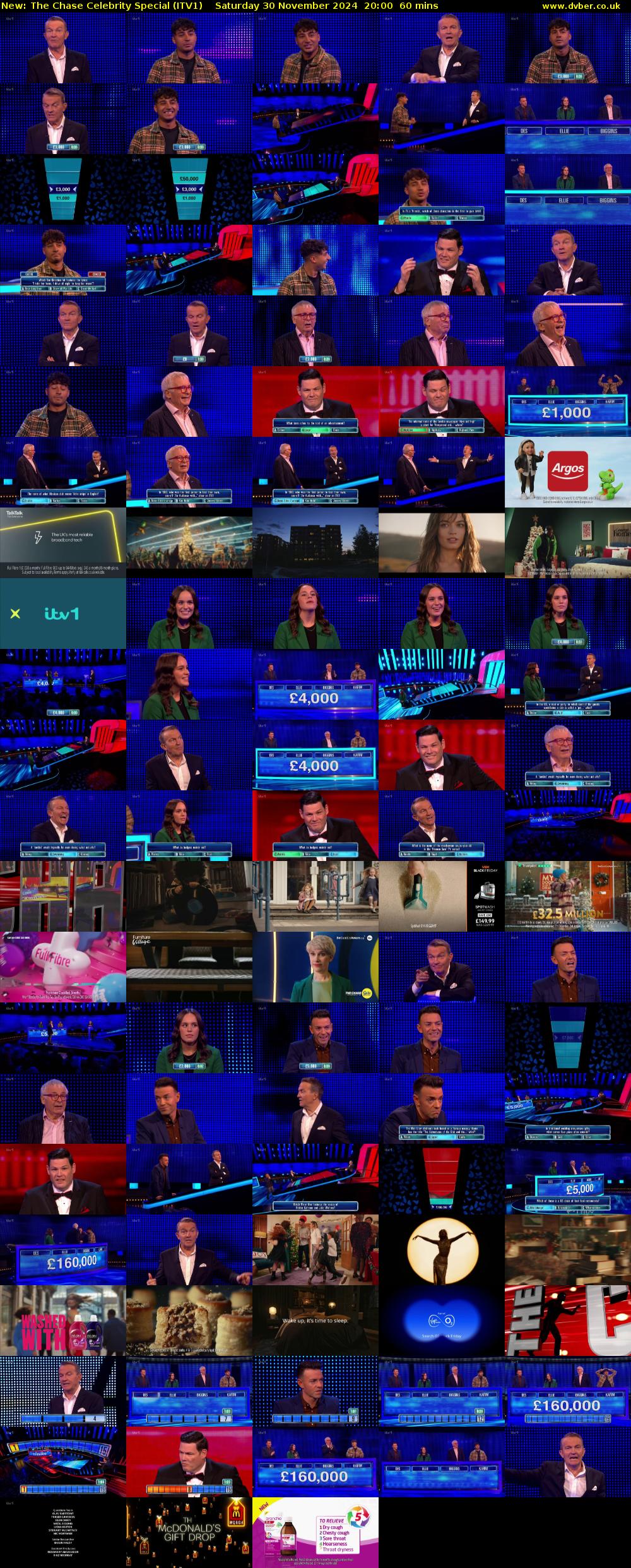The Chase Celebrity Special (ITV1) Saturday 30 November 2024 20:00 - 21:00