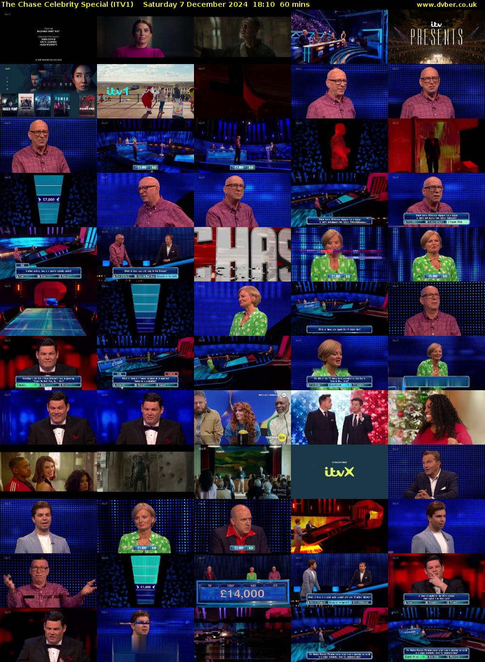The Chase Celebrity Special (ITV1) Saturday 7 December 2024 18:10 - 19:10