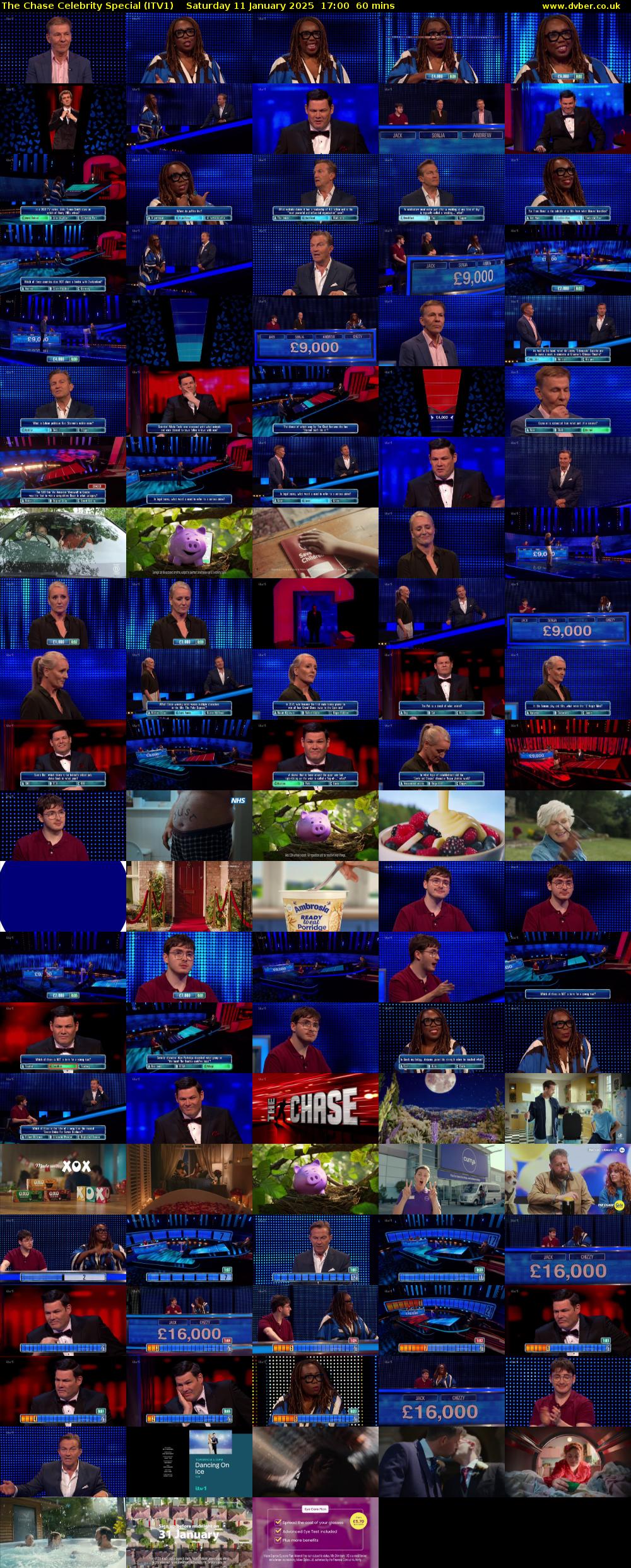 The Chase Celebrity Special (ITV1) Saturday 11 January 2025 17:00 - 18:00