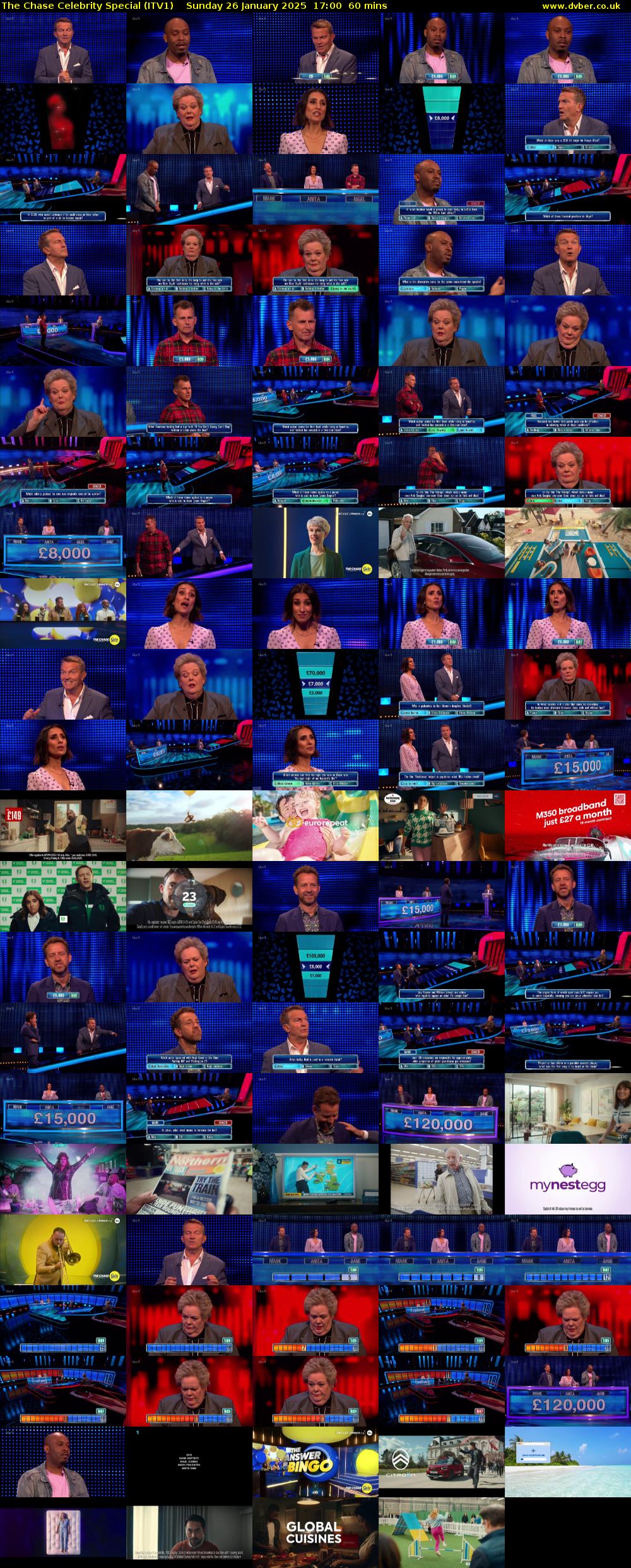 The Chase Celebrity Special (ITV1) Sunday 26 January 2025 17:00 - 18:00