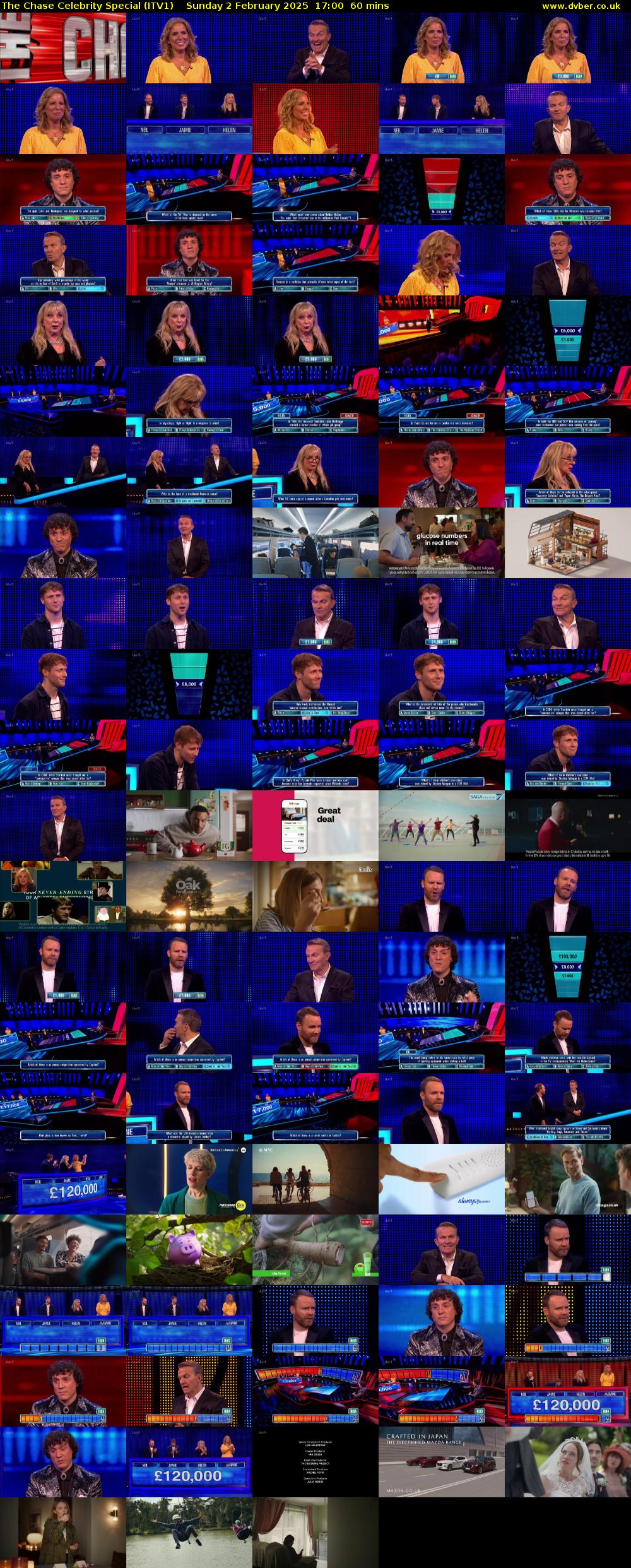 The Chase Celebrity Special (ITV1) Sunday 2 February 2025 17:00 - 18:00