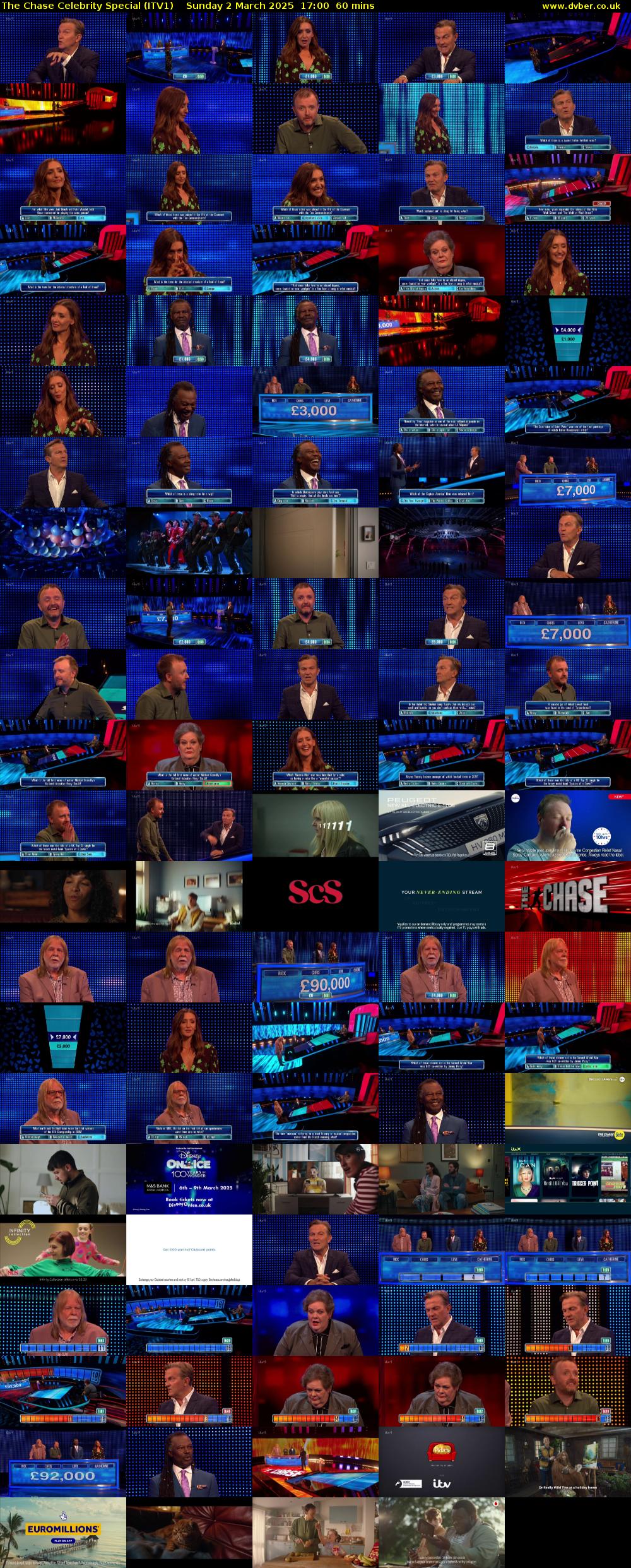 The Chase Celebrity Special (ITV1) Sunday 2 March 2025 17:00 - 18:00