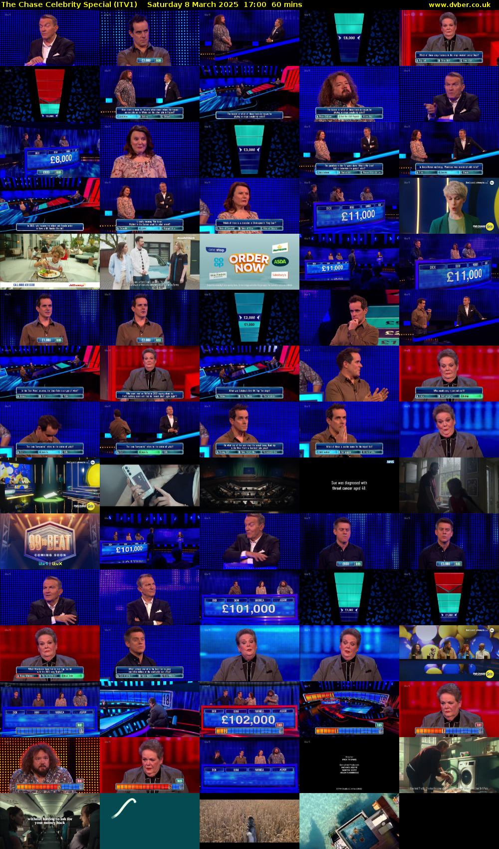 The Chase Celebrity Special (ITV1) Saturday 8 March 2025 17:00 - 18:00