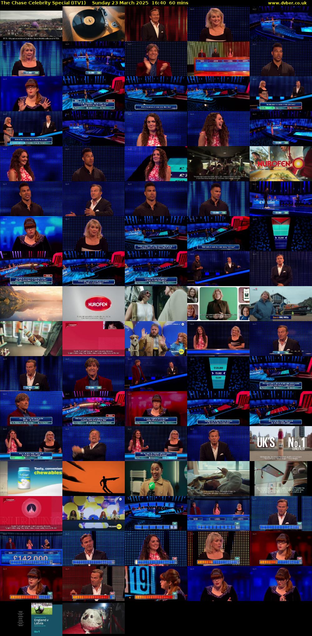 The Chase Celebrity Special (ITV1) Sunday 23 March 2025 16:40 - 17:40